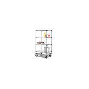 Stainless Steel Shelf Truck with Dolly Base by Nexel – 49.61"L x 18"W x 70"H, Stainless Steel, Grey, Model 987461