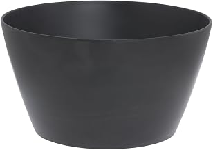 HUBERT Serving Bowl, Black Melamine - 12" Dia x 6 1/2" D