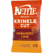 Kettle Brand Krinkle Cut Habanero Lime / 7.5 Ounce (Pack of 3) / Habanero Lime Potato