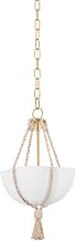 Hudson Valley Lighting 1013-VGL Amberley - 1 Light Pendant - 18.5 Inches Tall and 12 Inches Wide - Vintage Gold Leaf