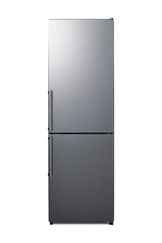 Summit 24-Inch Bottom Freeze Refrigerator by Summit Appliance – 10.8 cubic_feet, Stainless Steel, Model FFBF235PL