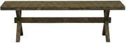 Furnifact Wooden Dining Bench with X-Style Base, Wood Bench for Kitchen Table and Dining Room, Indoor Wooden Bench Seat
