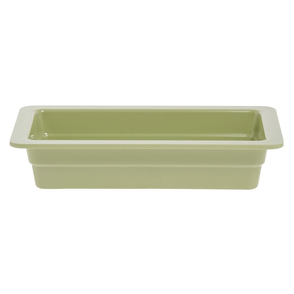 Serving Bowl Display Bowl 1/3 Size Willow Green Melamine - 12 1/2 L x 6 3/4 W x 2" H by HUBERT – Melamine, Willow Green, Model H0027-WILLOW
