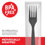 Stock Your Home Forks / 10 Pack Pack of 25 / Black Forks
