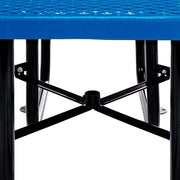 Global Industrial Blue / 81D x 81W x 29.5H in / Industrial Picnic Tables