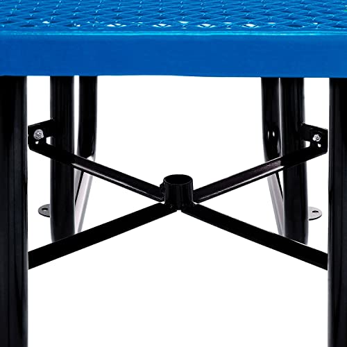 Global Industrial Blue / 81D x 81W x 29.5H in / Industrial Picnic Tables