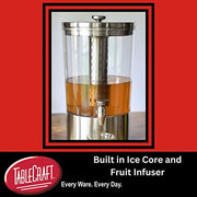 Tablecraft 2.5 Gallon Upscale Drink Dispenser / 11 x 13.5 x 24" / Stainless Steel Iced Beverage Dispensers