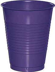 Creative Converting Touch of Color 16 oz Disposable Plastic Party Cups, Purple, 20 ct