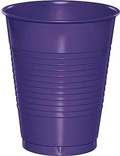 Creative Converting Touch of Color 16 oz Disposable Plastic Party Cups, Purple, 20 ct