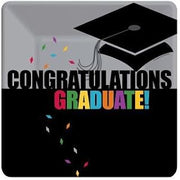 Creative Converting Grad Style 10-inch Square Paper Plates 8 Per Pack
