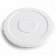 10 Gallon White Round Commercial Trash Can Lid by Glownary – 35 Gallon, 35.0 gallons, Resin, Beige, Model 475tcld10wh
