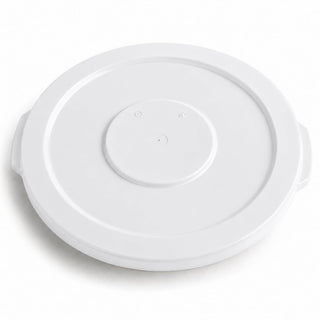 10 Gallon White Round Commercial Trash Can Lid by Glownary – 35 Gallon, 35.0 gallons, Resin, Beige, Model 475tcld10wh