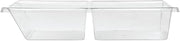 Delfin Clear PETG 2-Compartment Insert for Deli Bin - 27"L x 6 1/2"W x 7"H, 6 per Case
