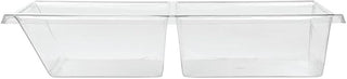 Delfin Clear PETG 2-Compartment Insert for Deli Bin - 27"L x 6 1/2"W x 7"H, 6 per Case