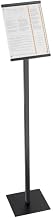 Cal-Mil 1153-46-13 Tall Metal Magnetic Sign Display, 10" Width x 10" Diameter x 46.125" Height, Black