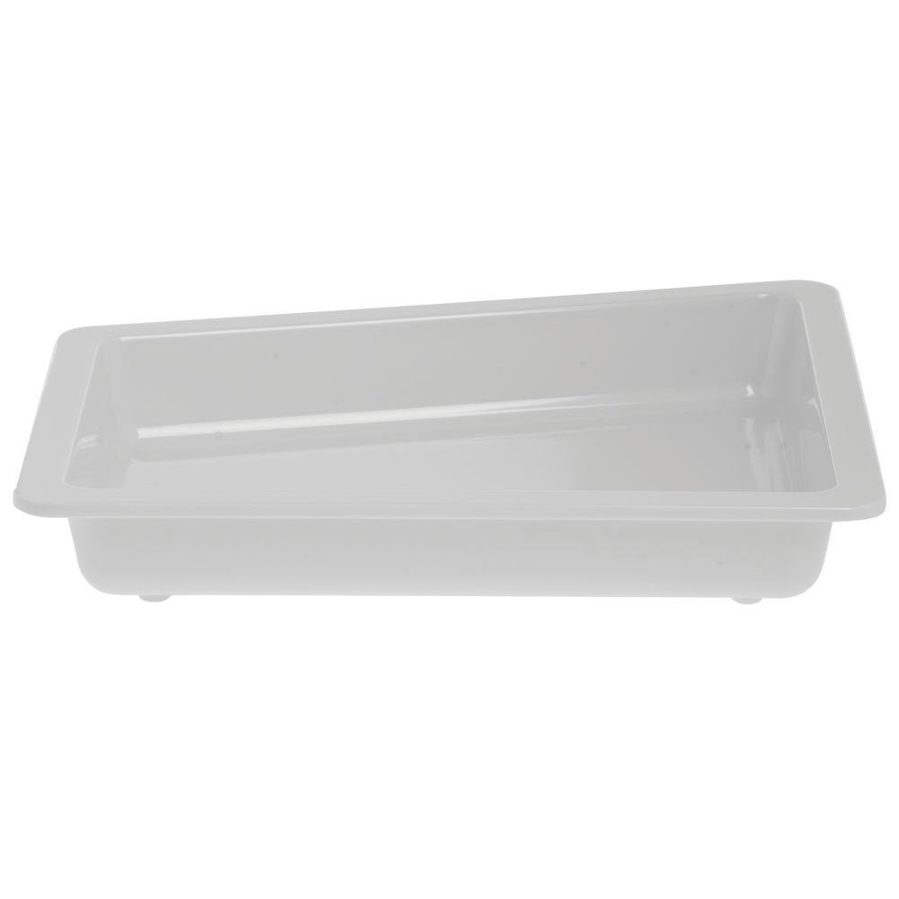 Serving Bowl Display Bowl 1/2 Size White Melamine Edgeware Serving Bowl Display Bowl - 12" L x 12 3/5 W x 2" D by HUBERT – Melamine, White, Model H0145-WHITE