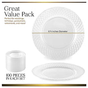 Stock Your Home 100 / Clear / 6 Inch Plates