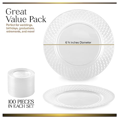 Stock Your Home 100 / Clear / 6 Inch Plates