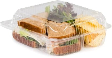 Detroit Forming OPS Plastic Food Container Clear, 8.25" Outside Length x 7.6" Width x 3" Depth | 250/Case