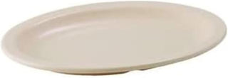 Winco MMPO-96 Platter, 9-3/4" X 6-3/4", Oval, Narrow Rim, Melamine, Tan - Plastic Platters-MMPO-96