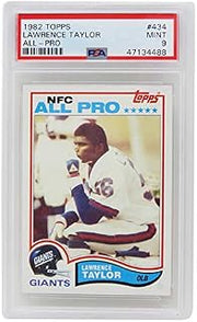 Lawrence Taylor (Giants) 1982 Topps Football #434 RC Rookie Card - PSA 9 MINT (C)