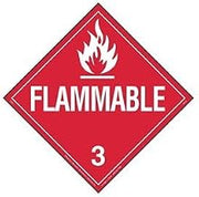 Labelmaster Z-PVF Flammable Liquid Hazmat Placard, Worded, Permanent Vinyl (Pack of 25)