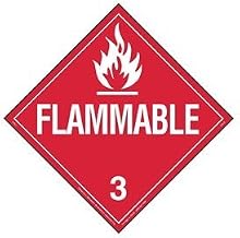 Labelmaster Z-PVF Flammable Liquid Hazmat Placard, Worded, Permanent Vinyl (Pack of 25)