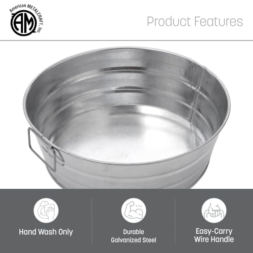 American Metalcraft 88 oz (Pack of 1) / Tub / Silver Serving Trays