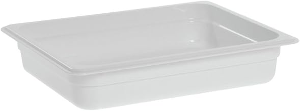 Cambro White Camwear Half Size Food Pan, 2-1/2" H