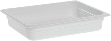 Cambro White Camwear Half Size Food Pan, 2-1/2" H