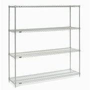 Chrome Wire Shelving by Nexel – 72" W x 24" D x 86" H, Alloy Steel, Chrome, Model 188454