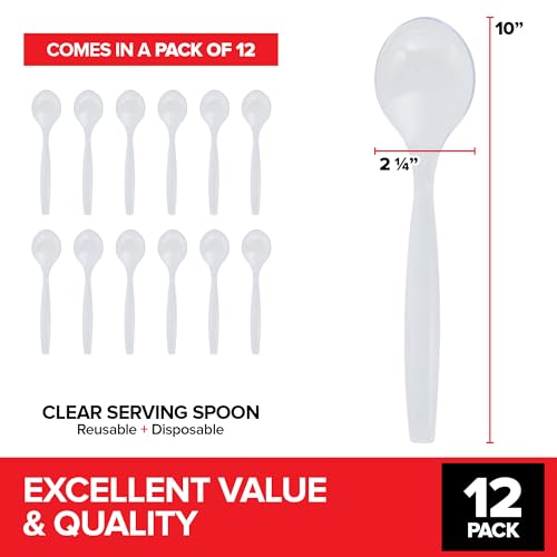 Stock Your Home Clear / 12 count / 12 Serving Spoons