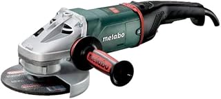 7-Inch Angle Grinder, 8,500 RPM, 15 Amp, Paddle Switch, Metabo VibraTech, Made in Germany, WP 24-180 MVT, 606485420, Green