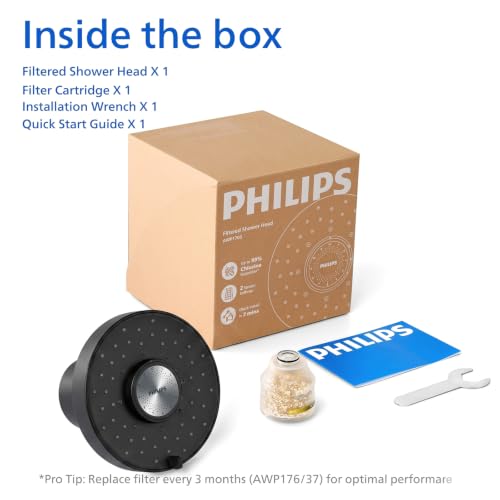 PHILIPS Matte / Filtered Shower Head / 1 Fixed Showerheads