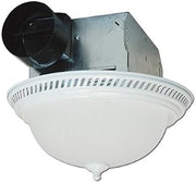 Air King DRLC70 Round Bath Fan with Light Finish: White