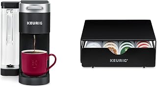Keurig K-Supreme Single Serve K-Cup Pod Coffee Maker, MultiStream Technology, Black & Slim Non-Rolling Storage Drawer, Coffee Pod Storage, Holds up to 24 K-Cup Pods, Black