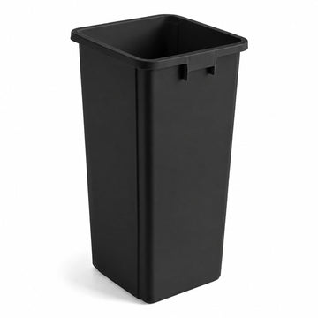 Glownary Square Trash Can – 23 Gallon, Black, Indoor, 15.9W x 15.9D x 30.9H inches, with Handles