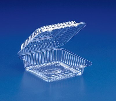 INLINE PLASTICS SLP10 Container HINGED PETE CASE of 500