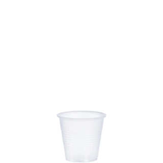 Dart Y35 3.5 oz Trans Ribbed Wall PS Cup (Case of 2500)