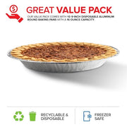 Stock Your Home 50 Pack (9 Inch) / Silver / 50 Pack Pie Pans