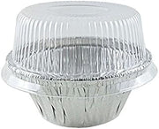 Handi-Foil 3.5 oz. Aluminum Foil Cup w/Dome Lid -Ramekin/Cupcake/Tart Container (pack of 1000)