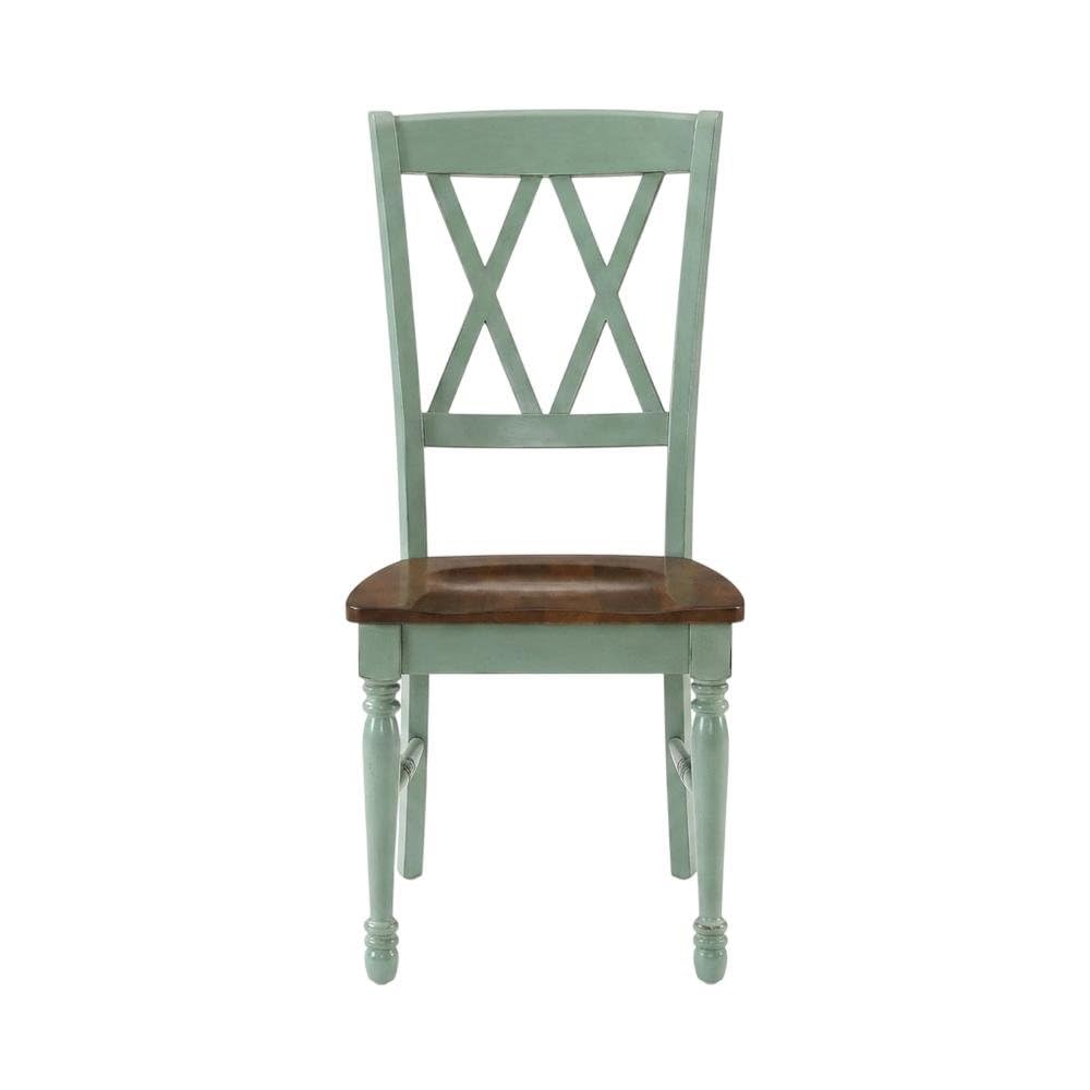Blue Dining Chairs 4-Piece Set with Comfortable Back Support by Furnifact – Solid Rubberwood 50.00%,Mdf 40.00%,Birch Veneer 10.00%, Blue, Pack of 4