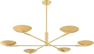Hudson Valley Lighting 1506-AGB Johnson - 6 Light Chandelier - 8.75 Inches Tall and 56 Inches Wide - Aged Brass
