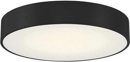 49961LEDDCS-BL/ACR Como - 24W 1 3CCT LED Flush Mount-4 Inches Tall and 17.75 Inches Wide, Finish Color: Black