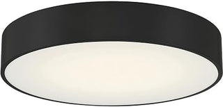 49961LEDDCS-BL/ACR Como - 24W 1 3CCT LED Flush Mount-4 Inches Tall and 17.75 Inches Wide, Finish Color: Black