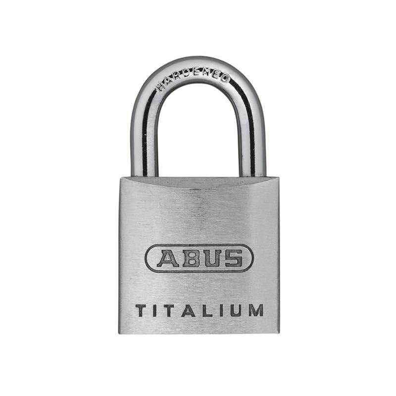 64TI/20 Titalium Padlock 20mm Carded by ABUS – 20 mm, Stainless Steel, Aluminium, Pack of 6, Model 64TI20C