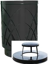 Covington Sawgrass Laser Cut Metal Waste Receptacle with Rain Cap Finish: Brown