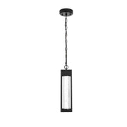 Amaris LED Outdoor Pendant Black by Lighting Design – Aluminium, Iron, and Glass, Black, Model OD604H15BK