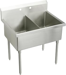 Elkay WNSF82482 Commercial Sink, Lustrous Satin Finish