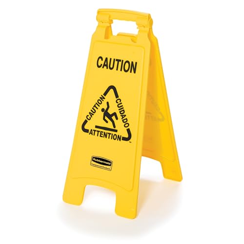 Rubbermaid Commercial Products Yellow 2-Sided / 26 inch / Caution Sign Signs